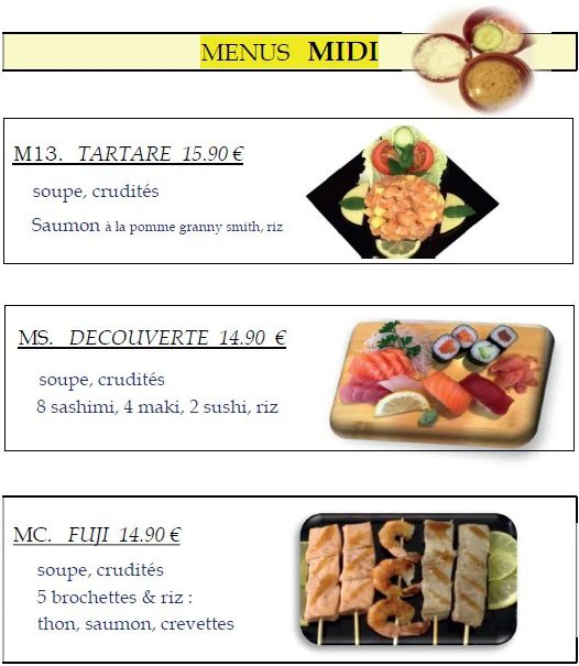 Menu à emporter — Le Shogun (4)