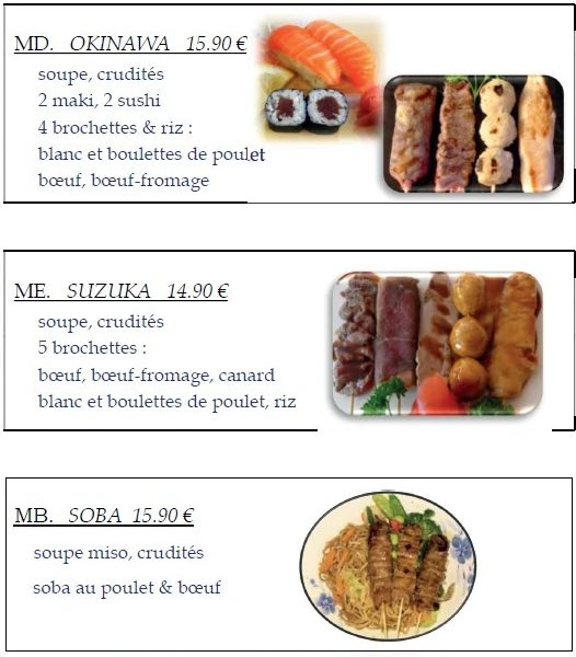 Menu à emporter — Le Shogun (5)