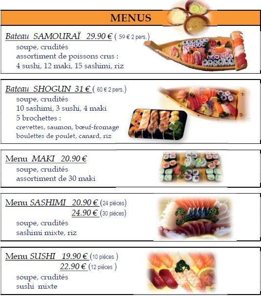 Menu à emporter — Le Shogun (6)