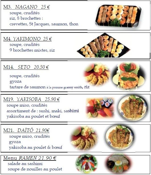 Menu à emporter — Le Shogun (9)